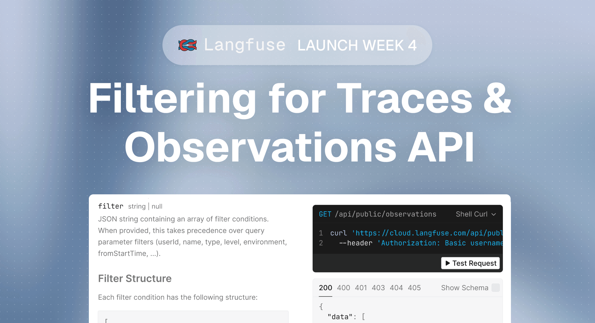 Advanced Filtering for Public Traces and Observations API